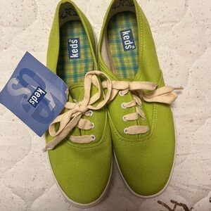 Keds Women's Bright Green Canvas Sneakers